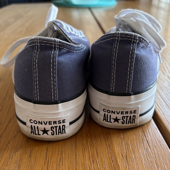 Converse Classic Blue and White Platform Sneakers - Picture 5 of 8